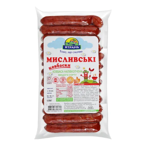 Ковбаски Мисливські Ятрань натуральна оболонка варено-копчені 0.305кг