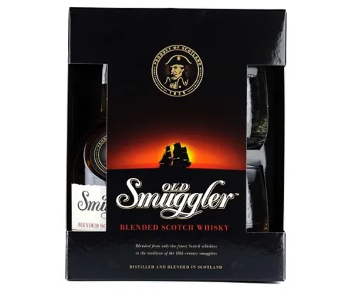 Віскі Old Smuggler + 2 келихи в коробці, 0,7л