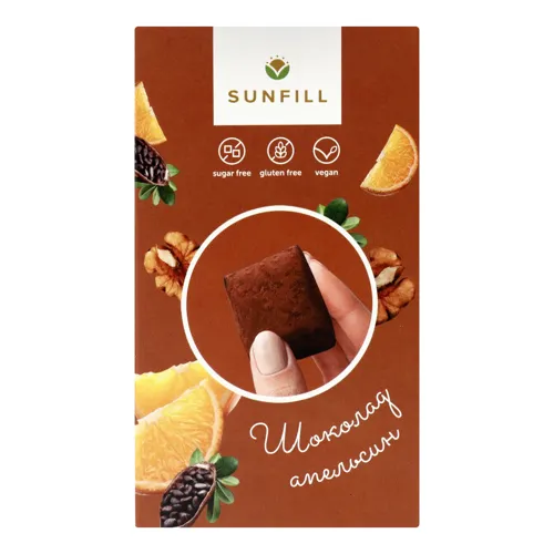 Цукерки Шоколад-апельсин Sunfill к/у 150г
