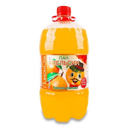 Безалкогольний Напій Сильногазований Ароматизований Пан Апельсин Лимон, п/пл 1.5л