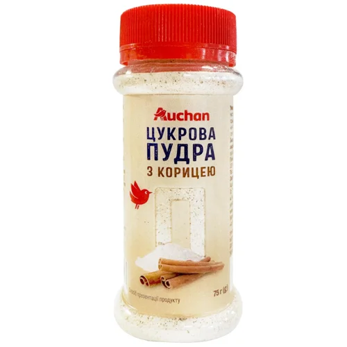 Пудра цукрова Auchan з корицею 75г
