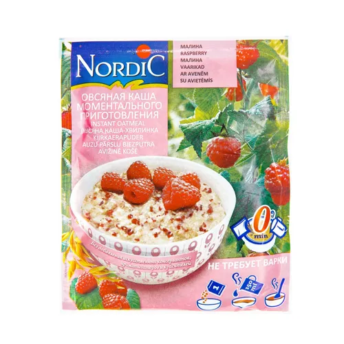 Каша вівсяна з малиною м/у Nordic 35г