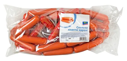 Сосиски Aro Пікантні варені перший сорт