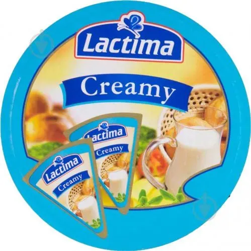 Сир плавлений порційний Вершковий 45% 120г ТМ Lactima