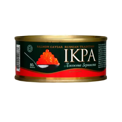 Ікра лососева зерниста другого ґатунку Рибний Переробний Комплекс з/б 80г