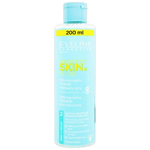 Тонік Eveline Cosmetics Perfect Skin.acne себорегулюючий для звуження пор 200мл