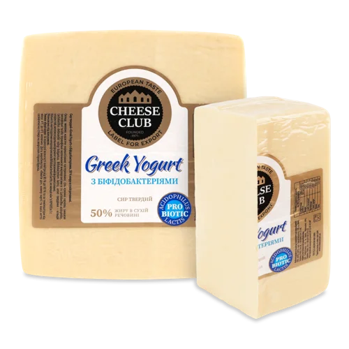 Сир Твердий З Біфідобактеріями Greek Yogurt Cheese Club, 50%