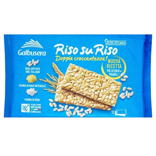 Крекери Galbusera Risosuriso з повітряним рисом 380г