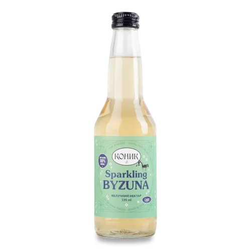Нектар Газований Пастеризований Яблучний Sparkling byzuna, 330мл