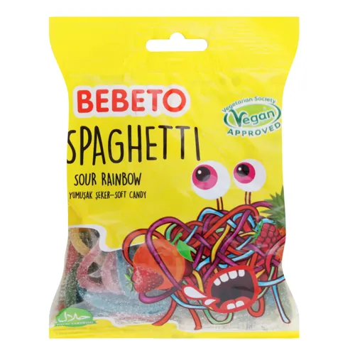 Мармелад жувальний «Spagetti Sour Rainbow» Bebeto 80г