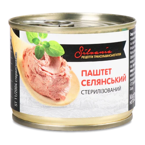 Паштет Вищого Ґатунку Silvania Сільський, ж/б 200г