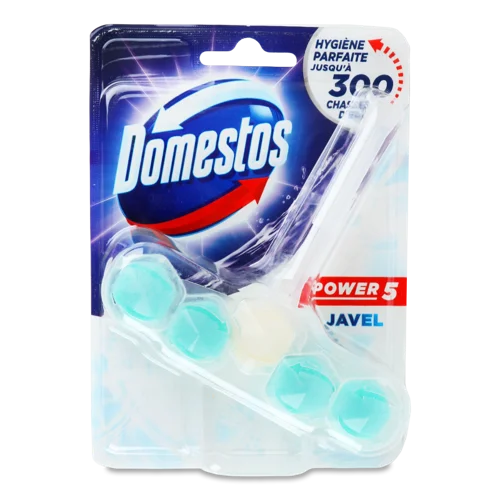 Блок для Очищення Унітаза з Хлором Power 5 Domestos 55г, в/ґ