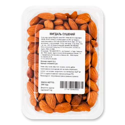 Мигдаль Сушений В/ґ Primex International Trading Corp., 250г
