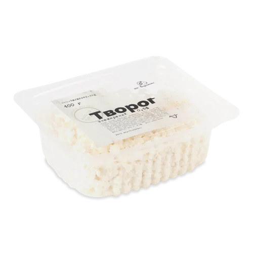Сир Кисломолочний Знежирений 0.5% Бараново, п/у, 400г