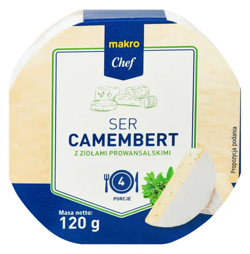 Сир 60% м'який з прованськими травами Camembert Makro Chef к/у 120г