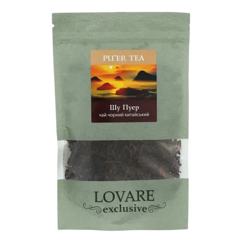 Чай чорний байховий листовий Pu`er Tea Exclusive Lovare д/п 70г
