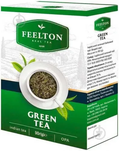 Чай зелений листовий "Green Tea" OPA 90Г ТМ FEELTON