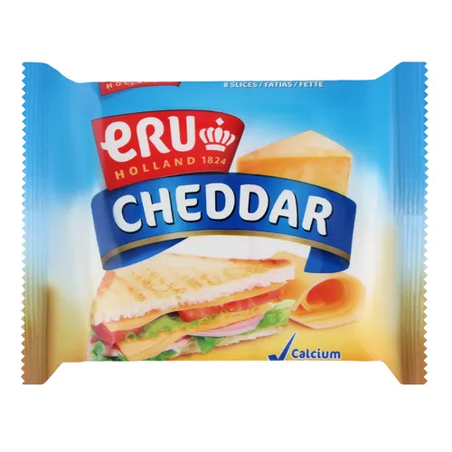 Сир плавлений 45% вершковий скибочками Cheddar Eru м/у 150г