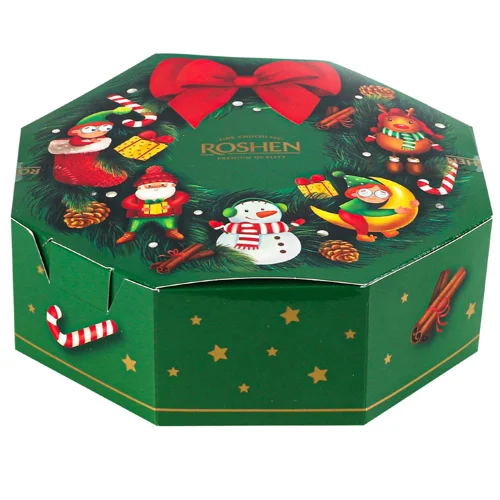 Набір солодощів новорічний Roshen Різдвяний вінок 472г