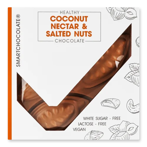 Шоколад Без Цукру Coconut Nectar І Солоні Горіхи, к/у 75г
