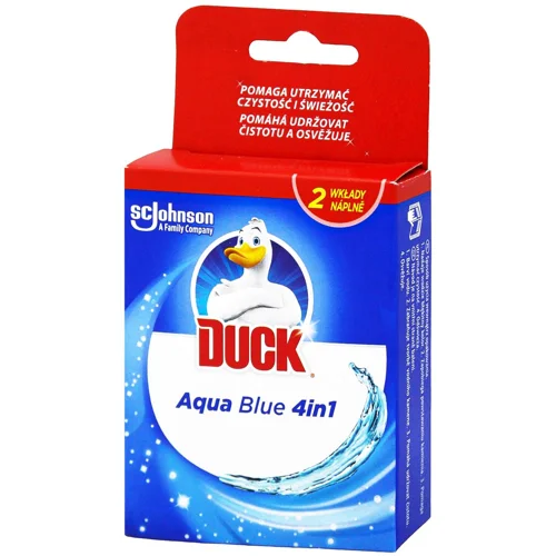 Очищувач підвісний для унітазу Duck Aqua синій змінний блок 2шт*40г