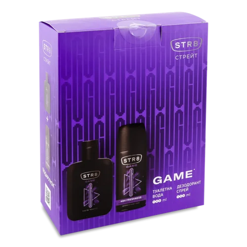 Подарунковий Набір Game Туалетна Вода 100мл + Дезодорант-спрей STR8 150мл