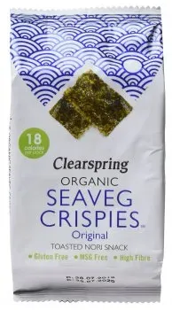 Чипси Clearspring органічні з морських водорослей з сіллю 4г