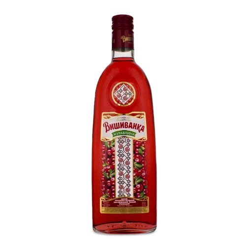 Напій Плодово-Ягідний Зброджений Тихий Рожевий Вишиванка Журавлина, 0.5л, 14%