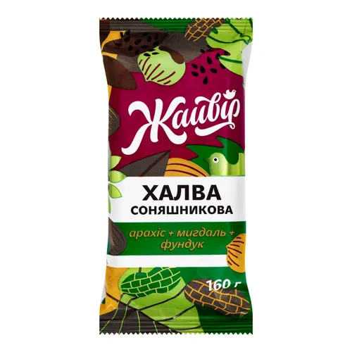 Халва соняшникова Арахіс+мигдаль+фундук Жайвір м/у 160г