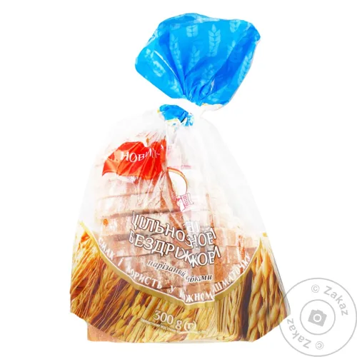 Хліб цільнозерновий бездріжджовий нарізаний скибками 300г плівка Формула смаку