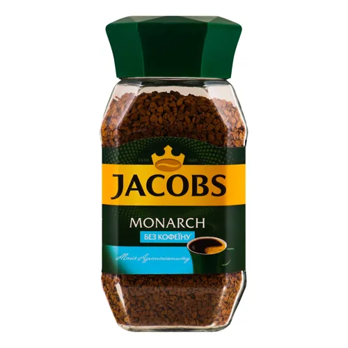 Кава натуральна розчинна сублімована без кофеїну Jacobs Monarch 95г