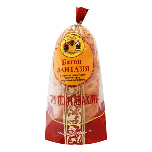 Батон нарізний «Фантазія» Хліби Полтави 350г