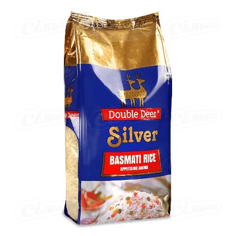 Рис Double Deer «Басматі» Silver індійський пропарений, 1кг