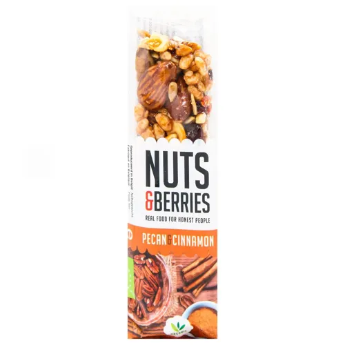 Батончик Nuts&Berries пекан+кориця органічний 30г