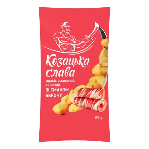 Арахіс смажений солоний зі смаком бекону Козацька слава м/у 90г