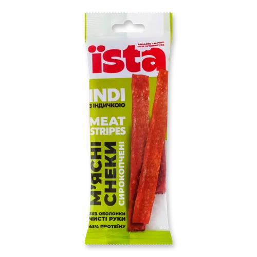 М'ясні Снеки З Індичкою Indi Meat Stripes, В/К, 60г