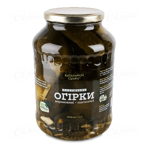 Огірки Батальйон смаку мариновані, 1,5л
