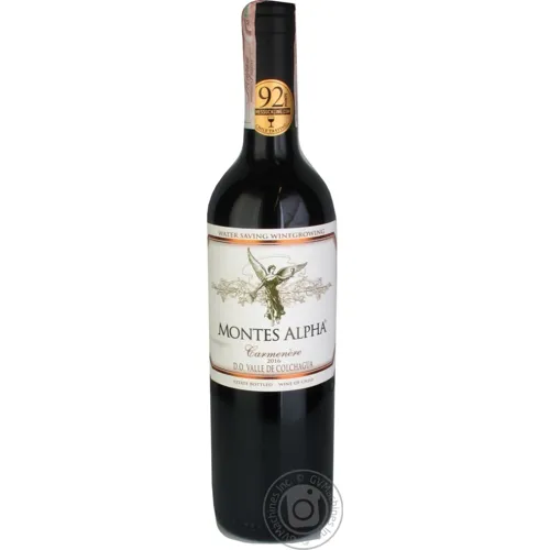 Вино Montes Alpha Carmenere червоне сухе 14,5% 0,75л