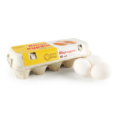 Яйця Курячі Варені Круті С0, к/у, 10шт