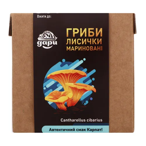 Гриби мариновані Лисички Дари Гуцульщини к/у 348г
