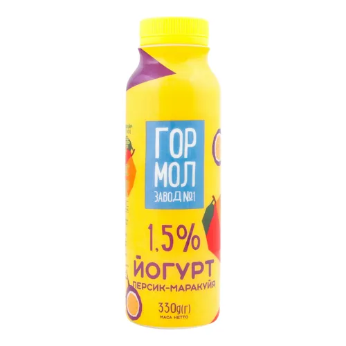 Йогурт 1.5% Персик-маракуйя Гормолзавод №1
