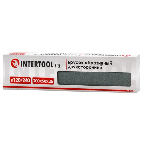 Брусок абразивний Intertool двосторонній 200x50x25мм
