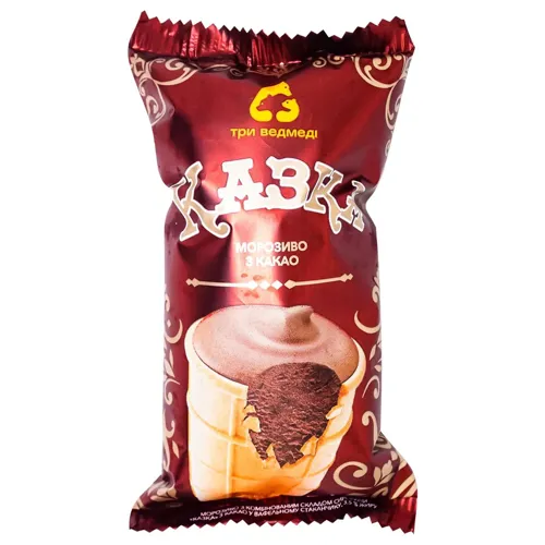 Морозиво Казка какао Три Ведмеді 70г ваф. Ст