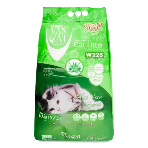 Наповнювач Котячий Білий Aloe Vera Perfumed, Super Premium VanCat, 10 кг