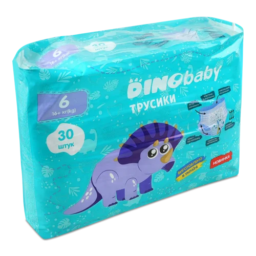 Дитячі Трусики-підгузники 16 кг+, Dinobaby, 30 шт, в/ґ