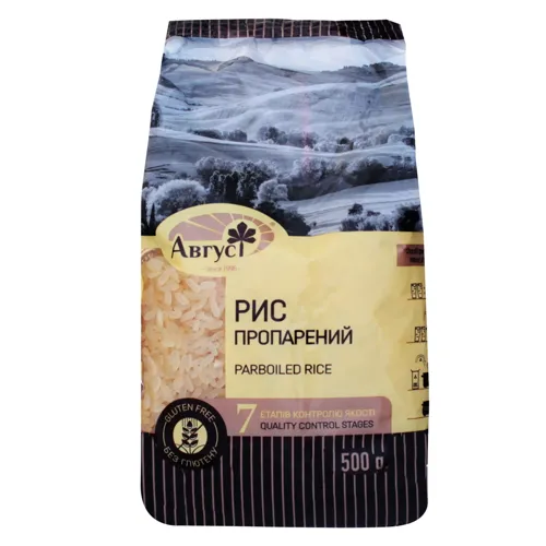 Рис пропарений Август м/у 500г