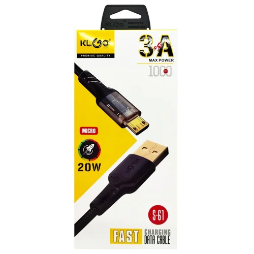 Кабель Klgo для передачі даних Android-Mirco USB 1м S-61