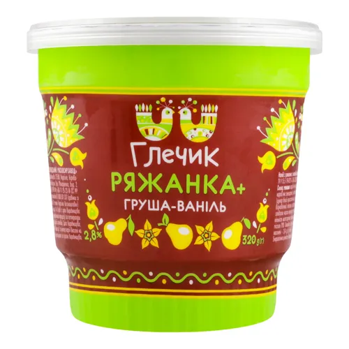Ряжанка 2.8% Груша-ваніль Глечик ст 320г