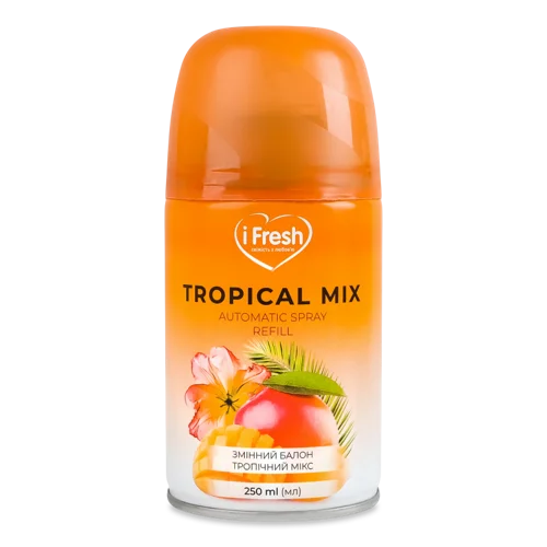 Балон Змінний Аерозольний Для Автоматичного Освіжувача Повітря Tropical Mix iFresh, 250мл