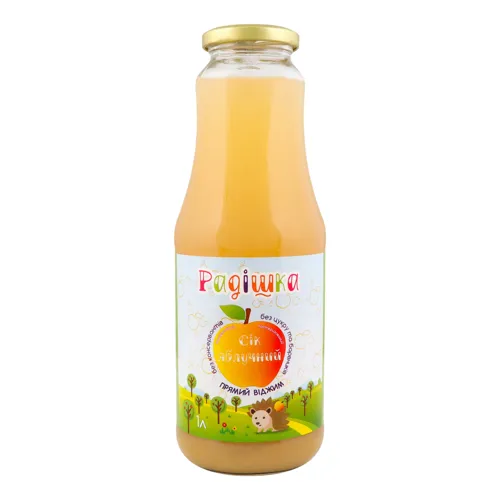 Сік неосвітлений прямого віджиму Яблучний Радішка 1л
